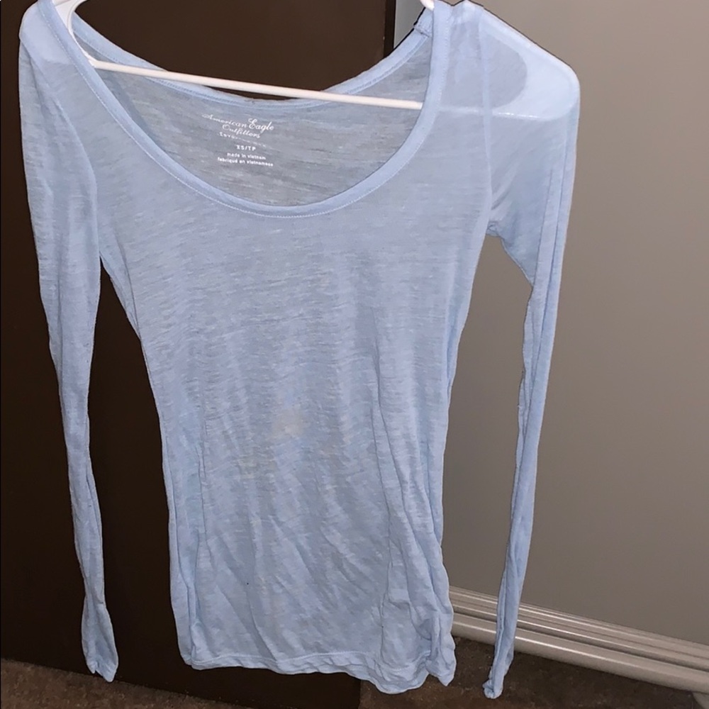 light blue long sleeve american eagle